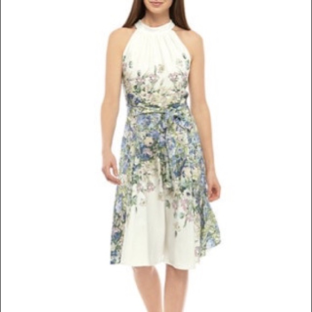NWT Gabby Skye Halter Top Floral Print Dress